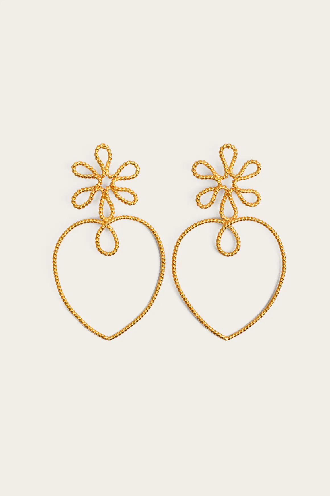 Flower Heart Earrings
