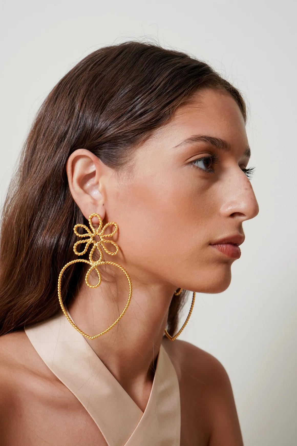 Flower Heart Earrings