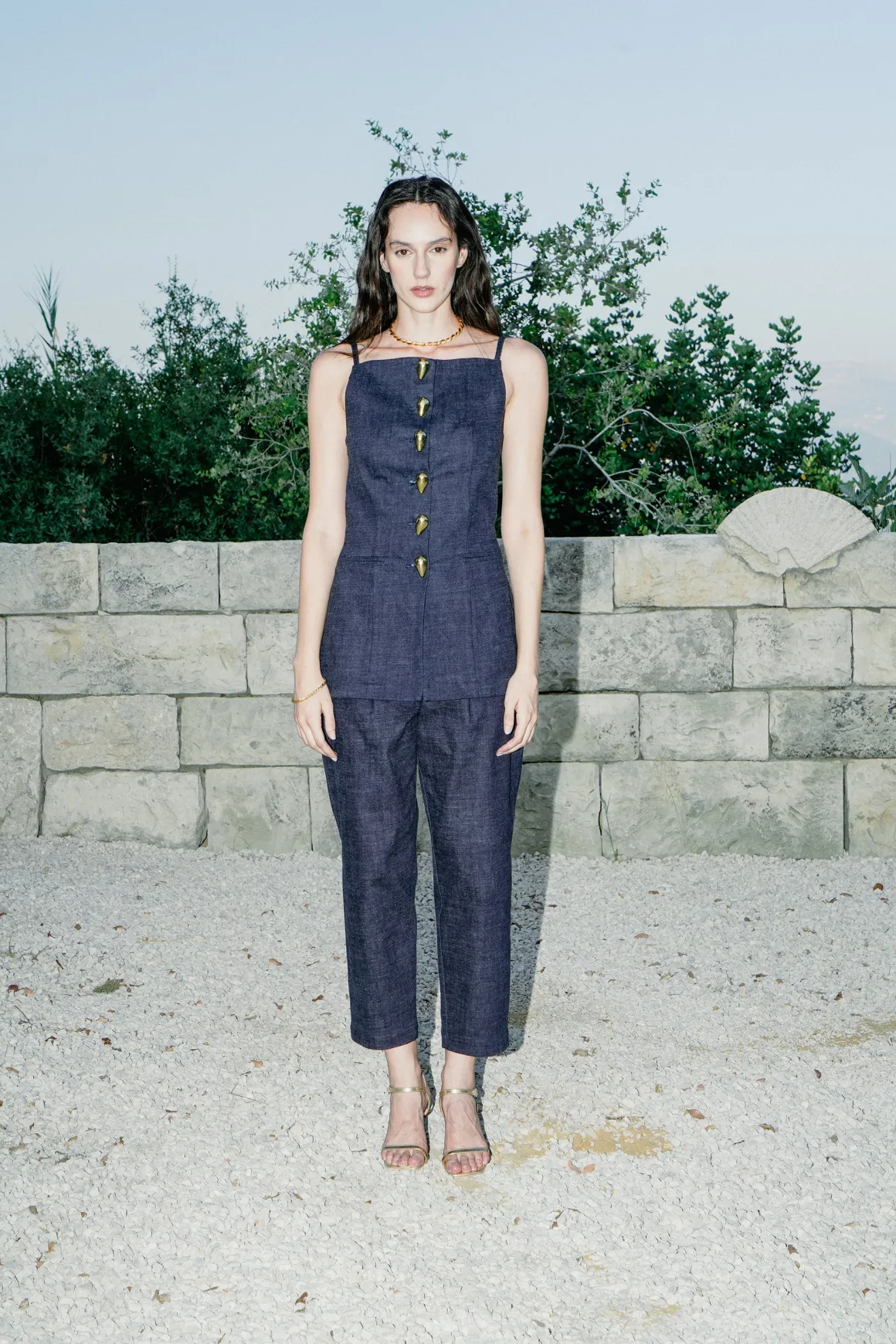 Madeleine Denim Top